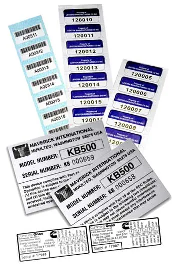 Variable Data Labels made by Adhesa Plate