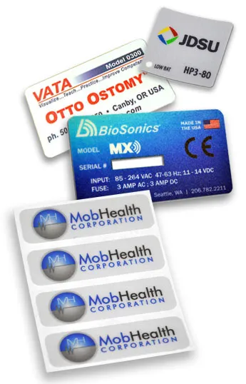 ID Labels made by Adhesa Plate