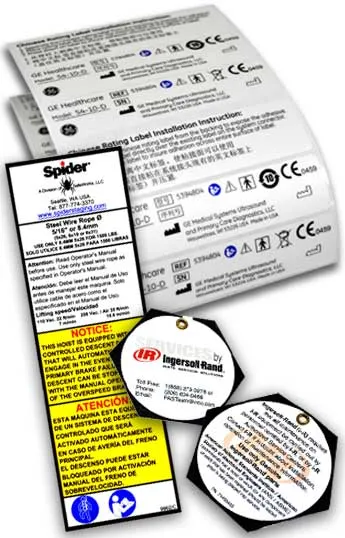 Instruction Labels made by Adhesa Plate